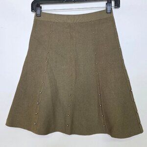 Sandro heavy knit with studs flare skirt